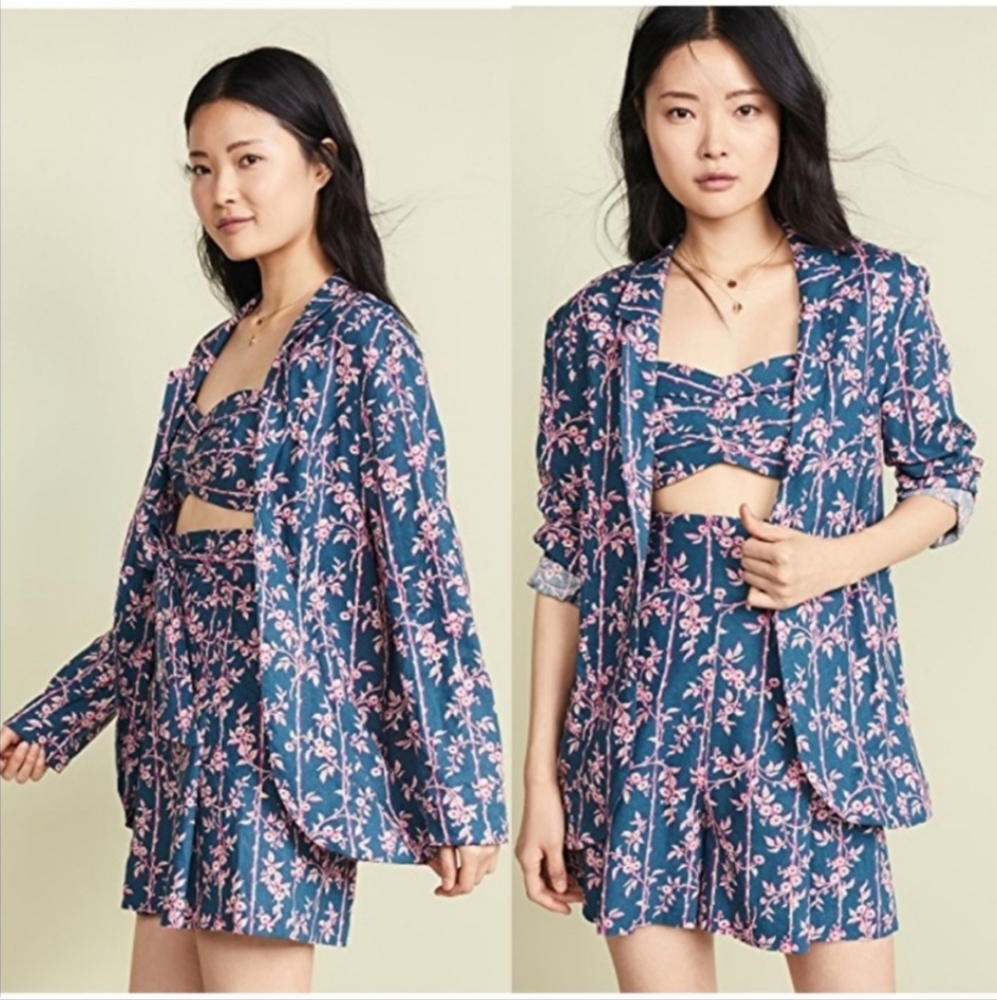 Free People Poolside 2 Piece Floral Set, size medium
